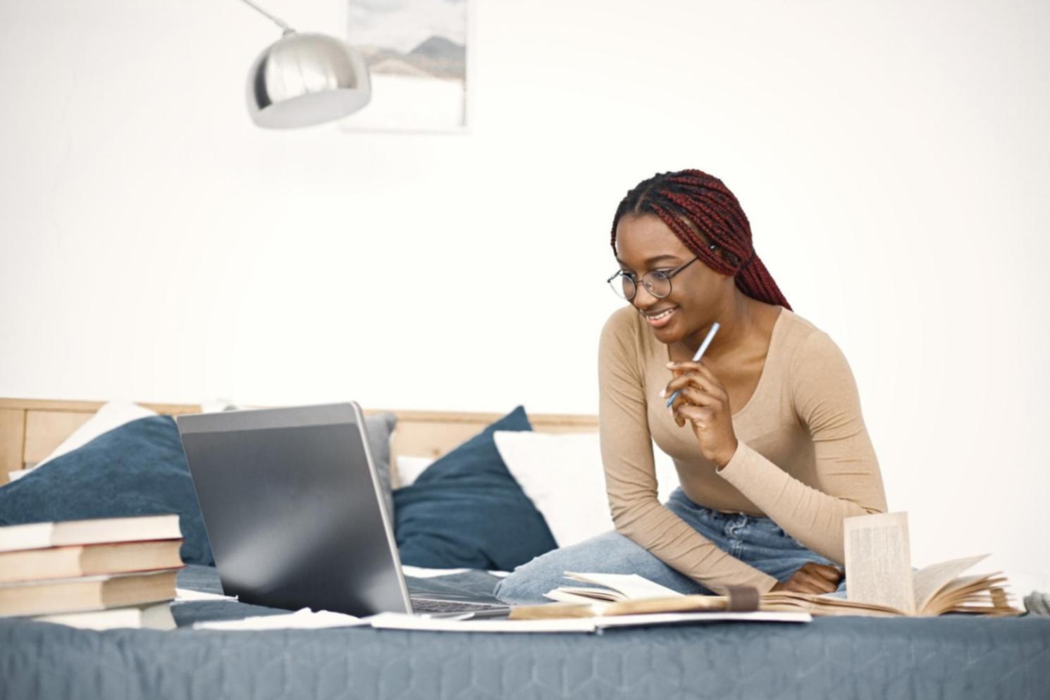 Professional financial analysis workspace showing data visualization and competitive research materials